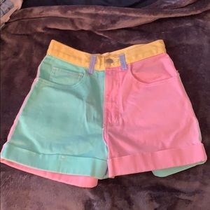 American Apparel Color Block Shorts